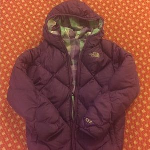 Girls north face down coat